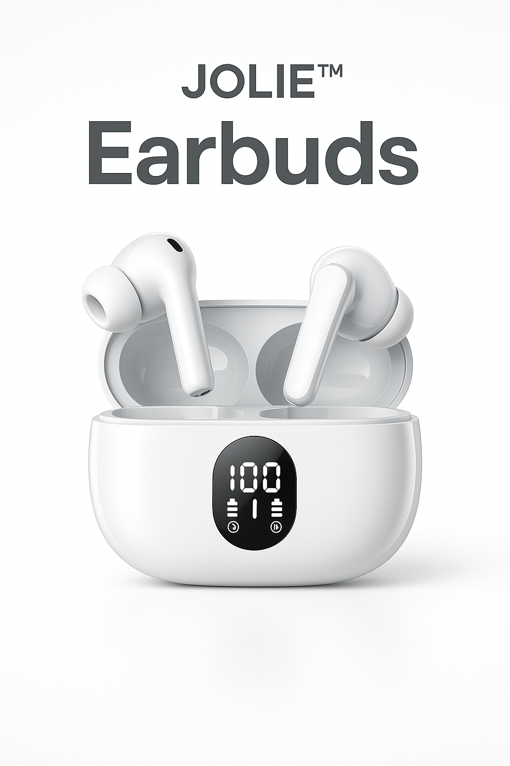 JOLIE™ Kabellose Earbuds – Bluetooth 5.3, ENC 4-Mic Noise Cancelling, 28h Akku, Wasserschutz IPX4